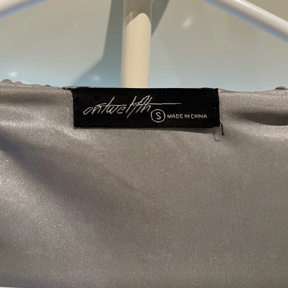 Silver Sequin Duster Trench Coat - image 3